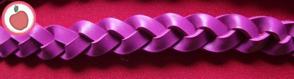 Cinto Fino Trançado Rosa Pink - O0008